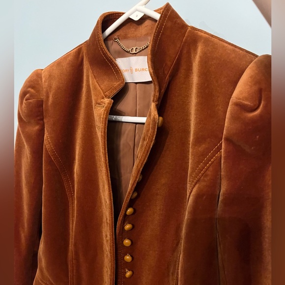 Tory Burch Velvet Button-up Blazer - Picture 9 of 11